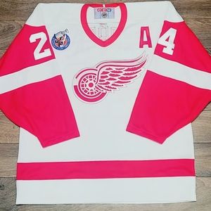 1992-93 Adult Large CCM Bob Probert Detroit Red Wings White NHL Hockey Jersey